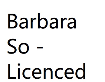 Barbara So - Licenced Cosmetologist and Massage Therapist