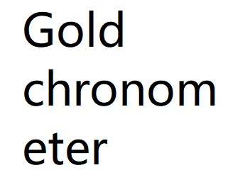 Gold chronometer