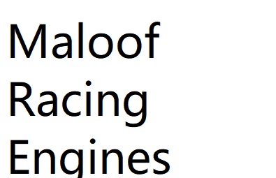 Maloof Racing Engines