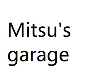 Mitsu's garage