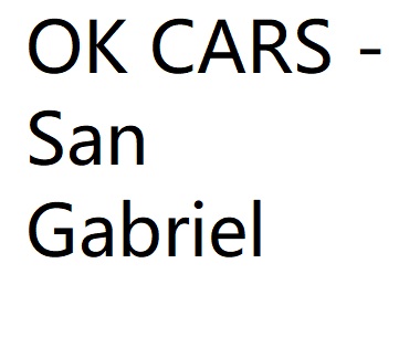 OK CARS - San Gabriel